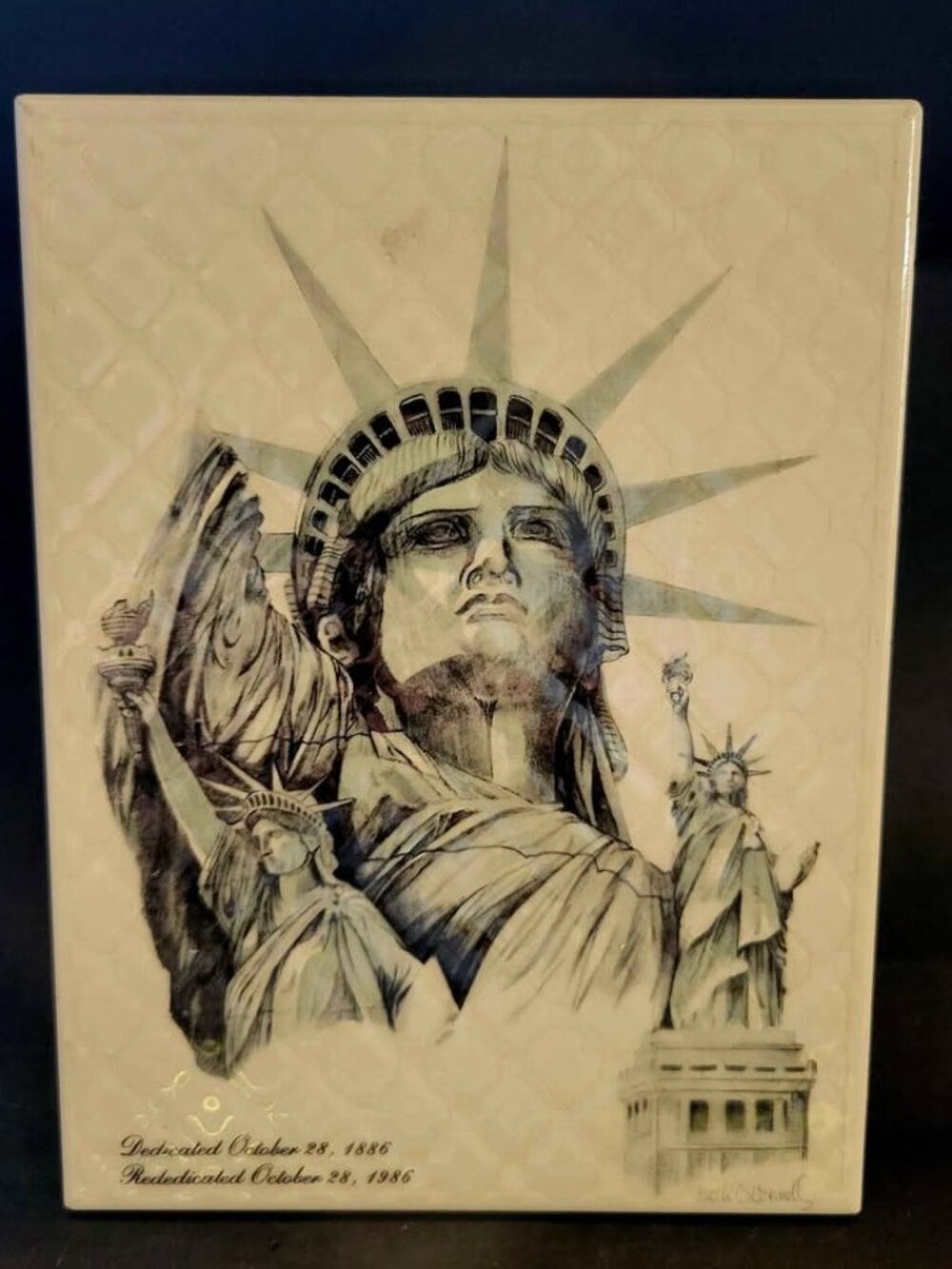 Vintage 1986 Statue of Liberty 100th Anniversary Limited Edition Ceramic Tile
